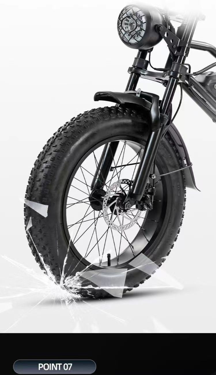 Brand New Electric Assist Mountain E-Bike–20" Off-Road Snow Tire E-Bike, -$1600