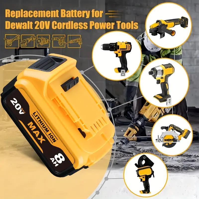 BNIB-High-Capacity 8.0Ah Replacement Battery – Compatible with 20V Max Tools,-$35
