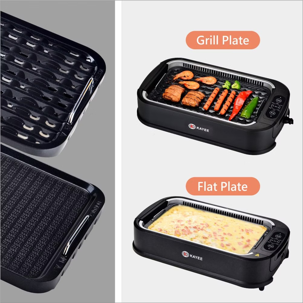 BNIB-Power Smokeless Grill,Non-stick interchangeable grill & griddle plates,