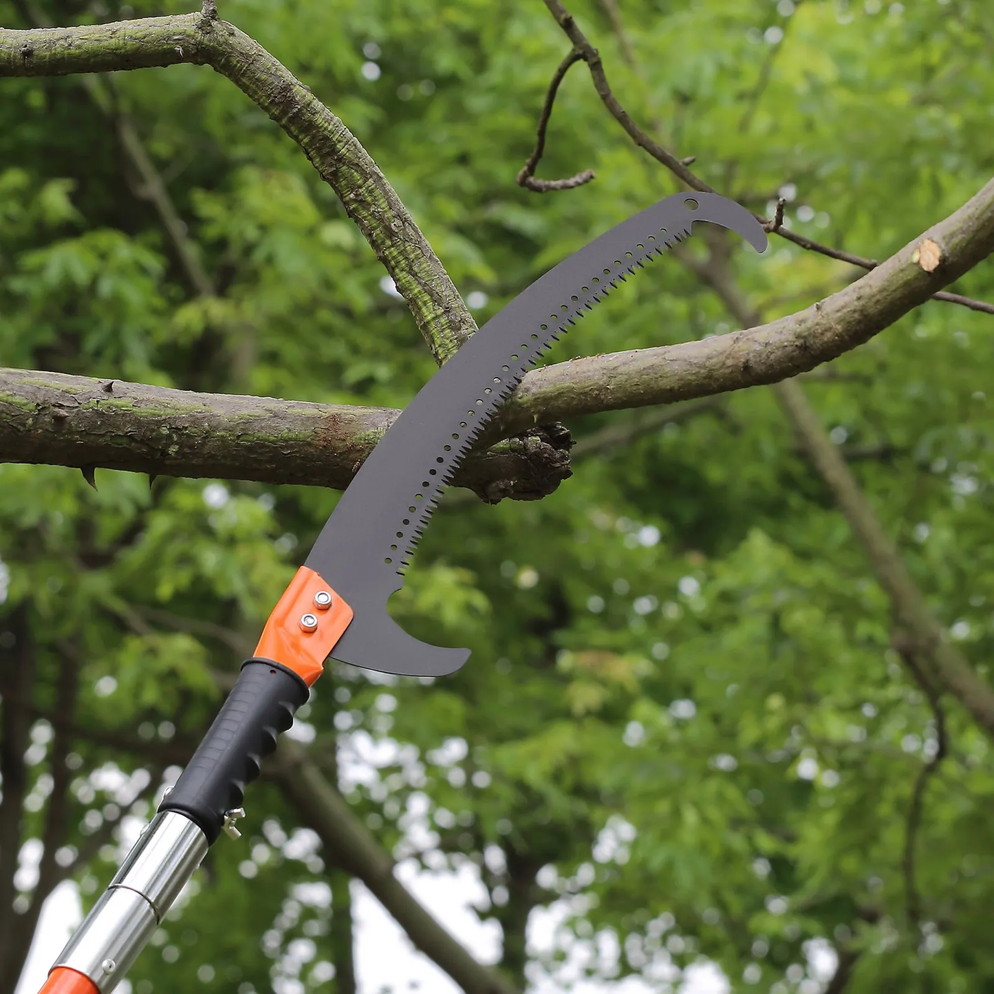 VEVOR Manual Pole Saw, 7.3-27 ft Extendable Tree Pruner, Sharp Steel Blade High Branches Trimming,-$80