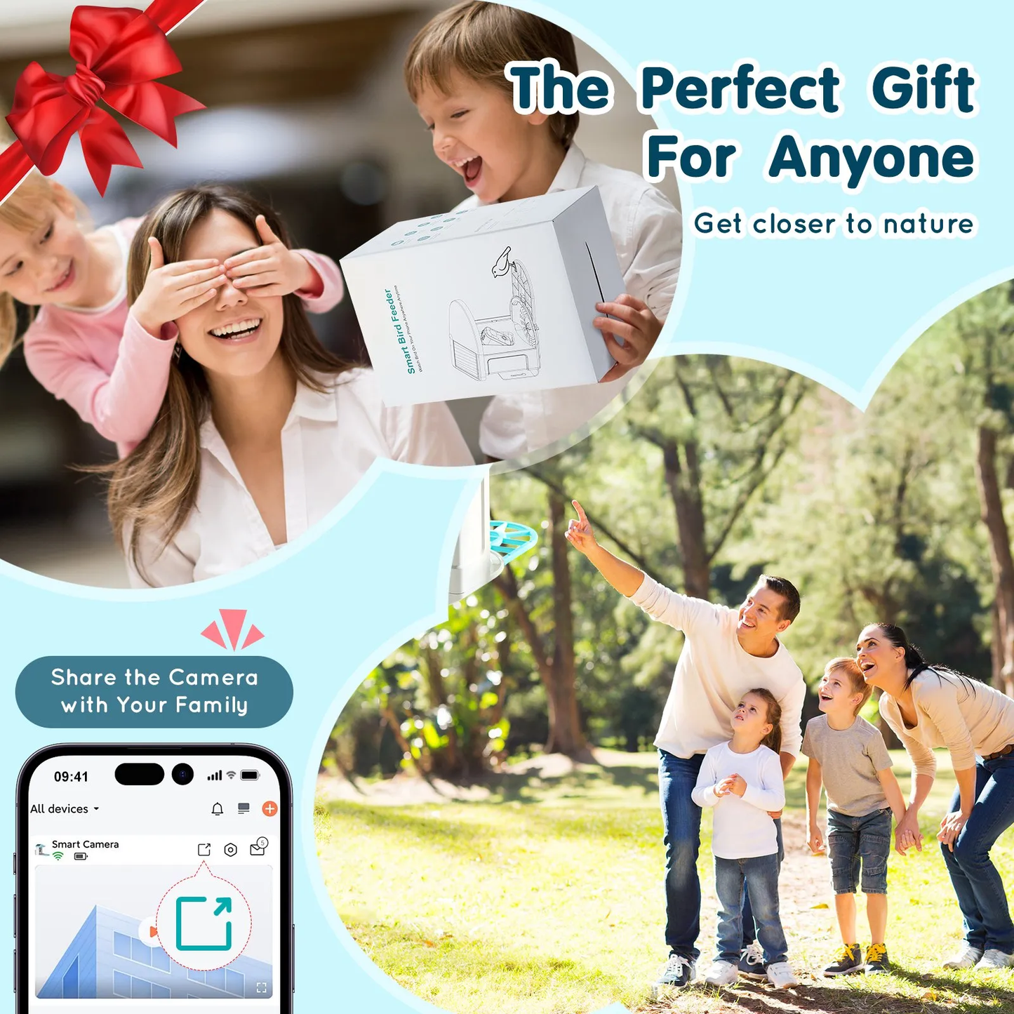 VEVOR Smart Bird Feeder with Camera AI Identify 10000+ Bird Specie Solar-Powered,-$75