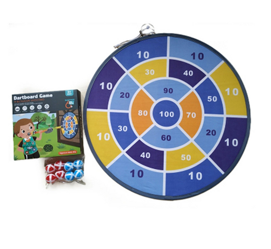 Brand New-Children Toys Kids 66cm Foldable Sticky Ball Darts Throwing Cloth Dartboard Set Sticky Ball