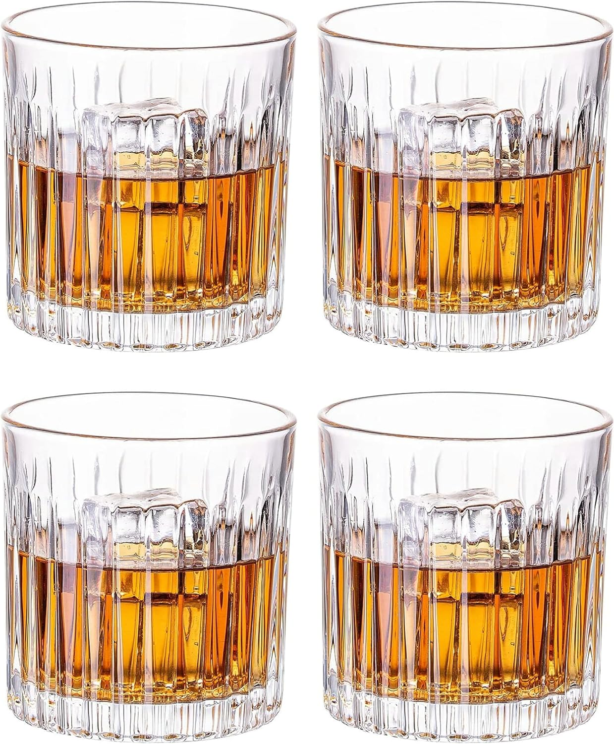 Brand New-Scotch Glass Tumblers for Drinking Bourbon, Large 8oz Lead-Free Crystal (250ml/Set of 4