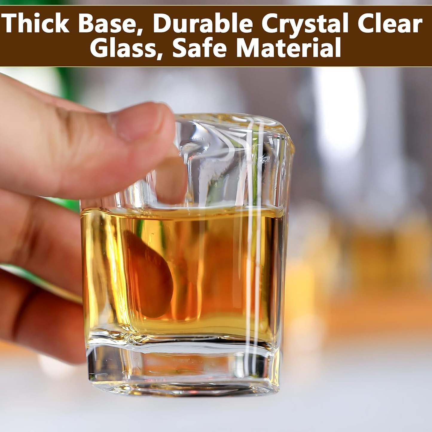 BNIB-Shot Glasses,2.2oz/6pcs set,Square Shot Glass,clear Glass Cups,$ 5/set (6pcs)