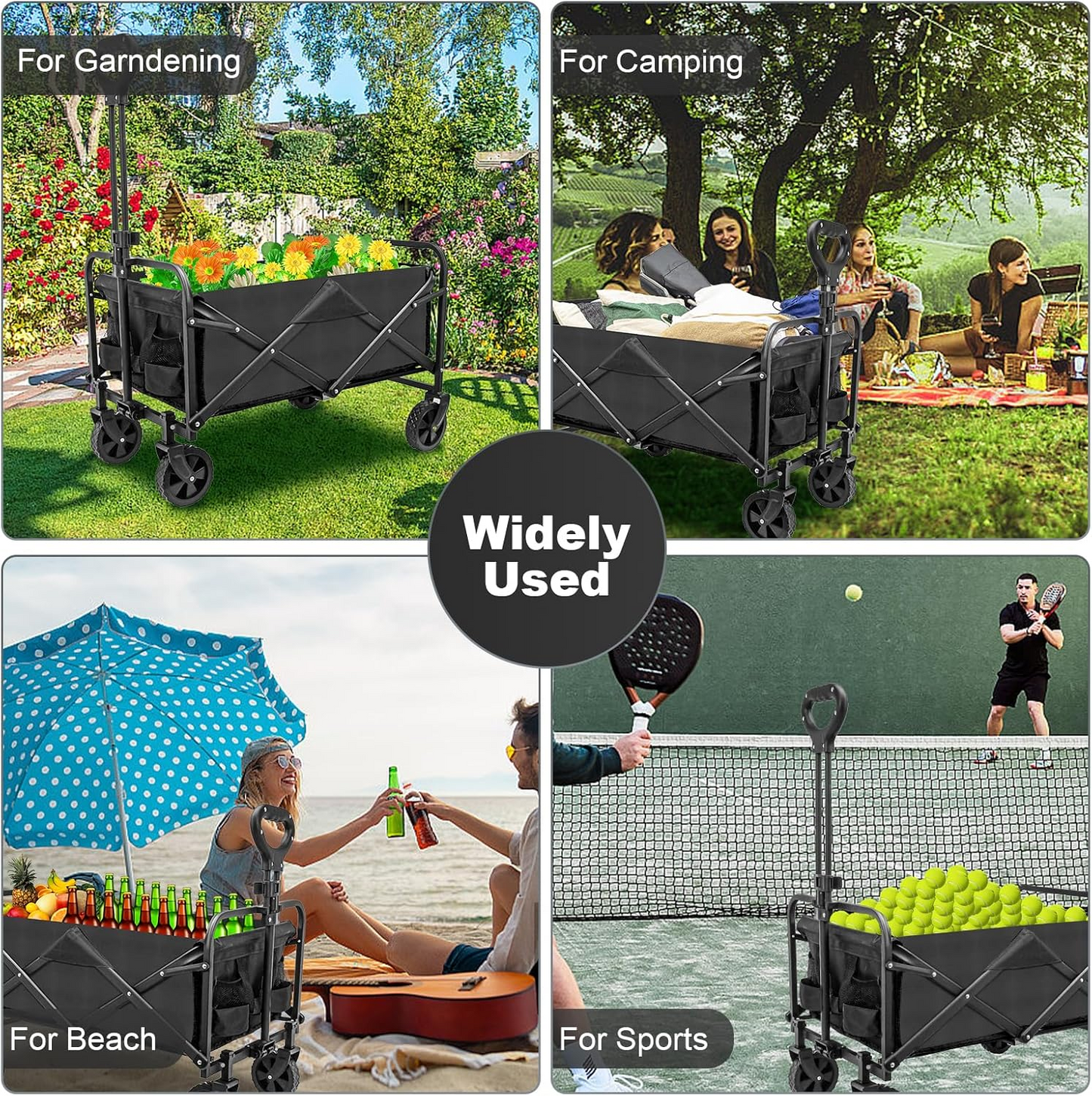 Brand New Heavy Duty Foldable Multi-Purpose Utility Wagon,Beach Wagon,Shopping Cart,Garden Cart