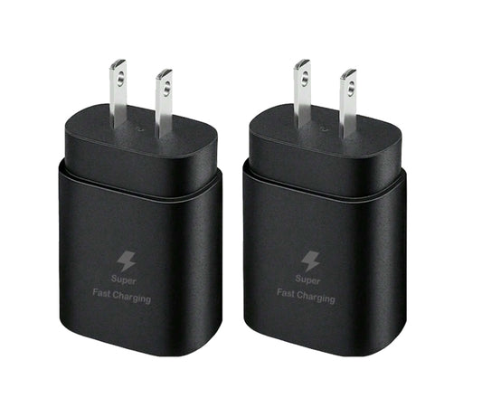 Brand New-25W Super Fast Charging Black Usb-c Wall Charger Pd/pps Type-c Block,-$15 for 2 packs