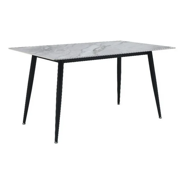 Brand new Contemporary Sintered Stone & Metal Dining Table in Black, -$350
