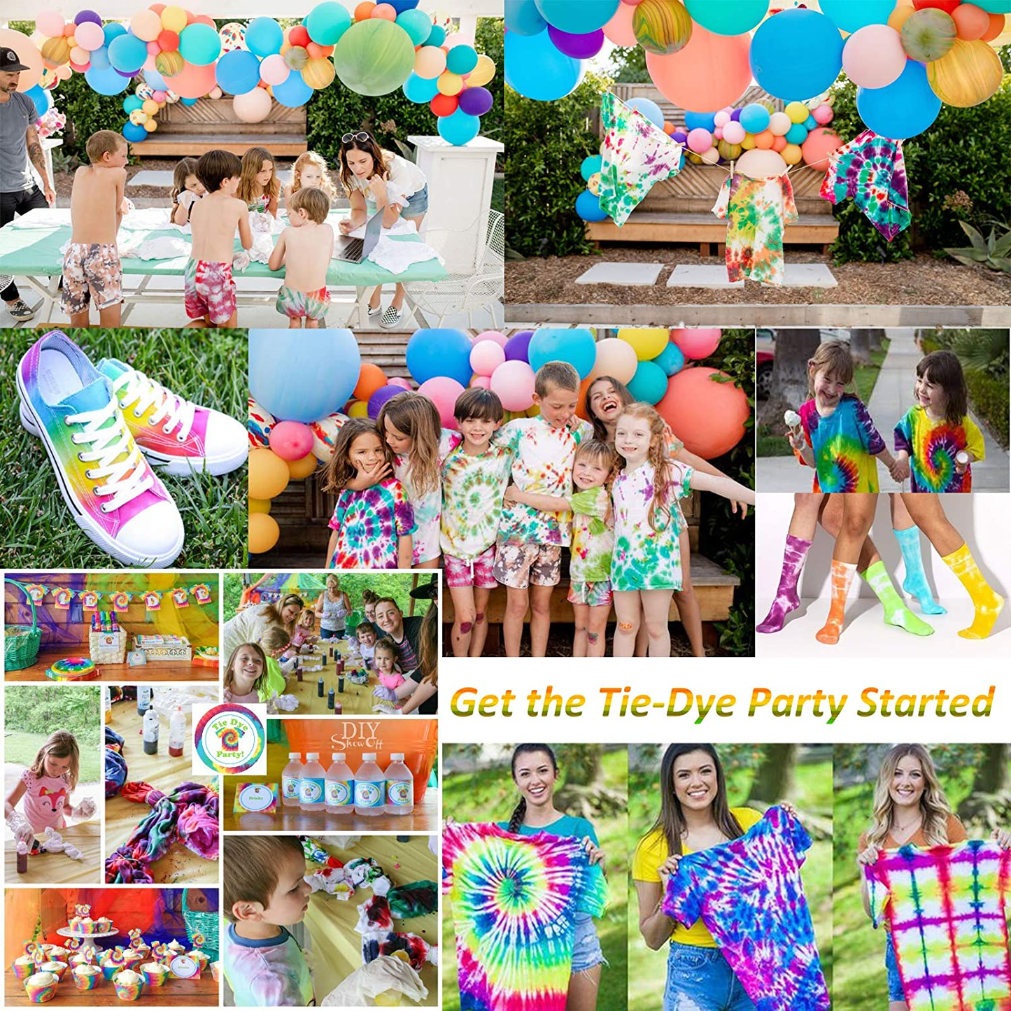 Brand new DIY Tie Dye Kit, 8 Colors One Step Art Craft Set ,Creative Group Activities -$13