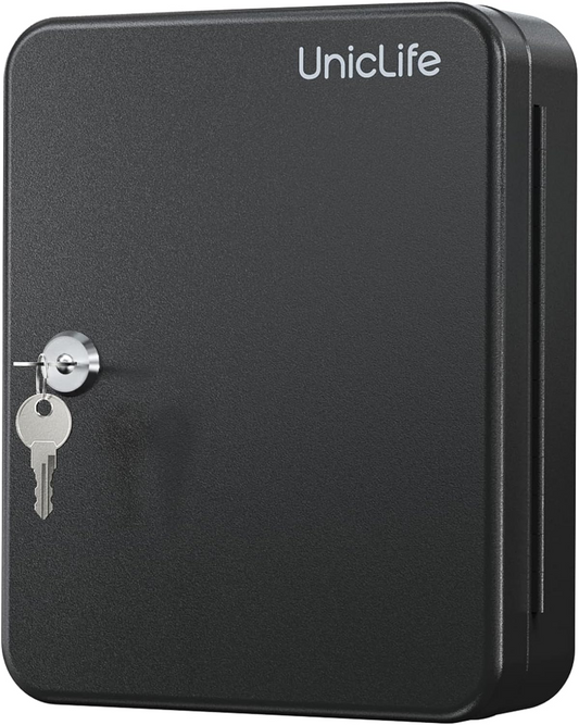 Brand New Uniclife 48-Key Steel Key Cabinet with Combination Lock Wall Mounted with Resettable Code Black