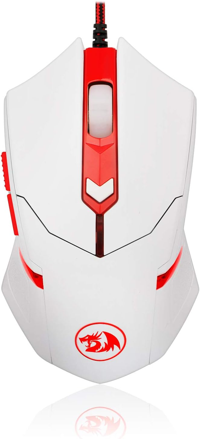 Brand New-Redragon M601W Wired 6-button gaming mouse Red LED backlit ergonomic programmable,3200 DPI -$10