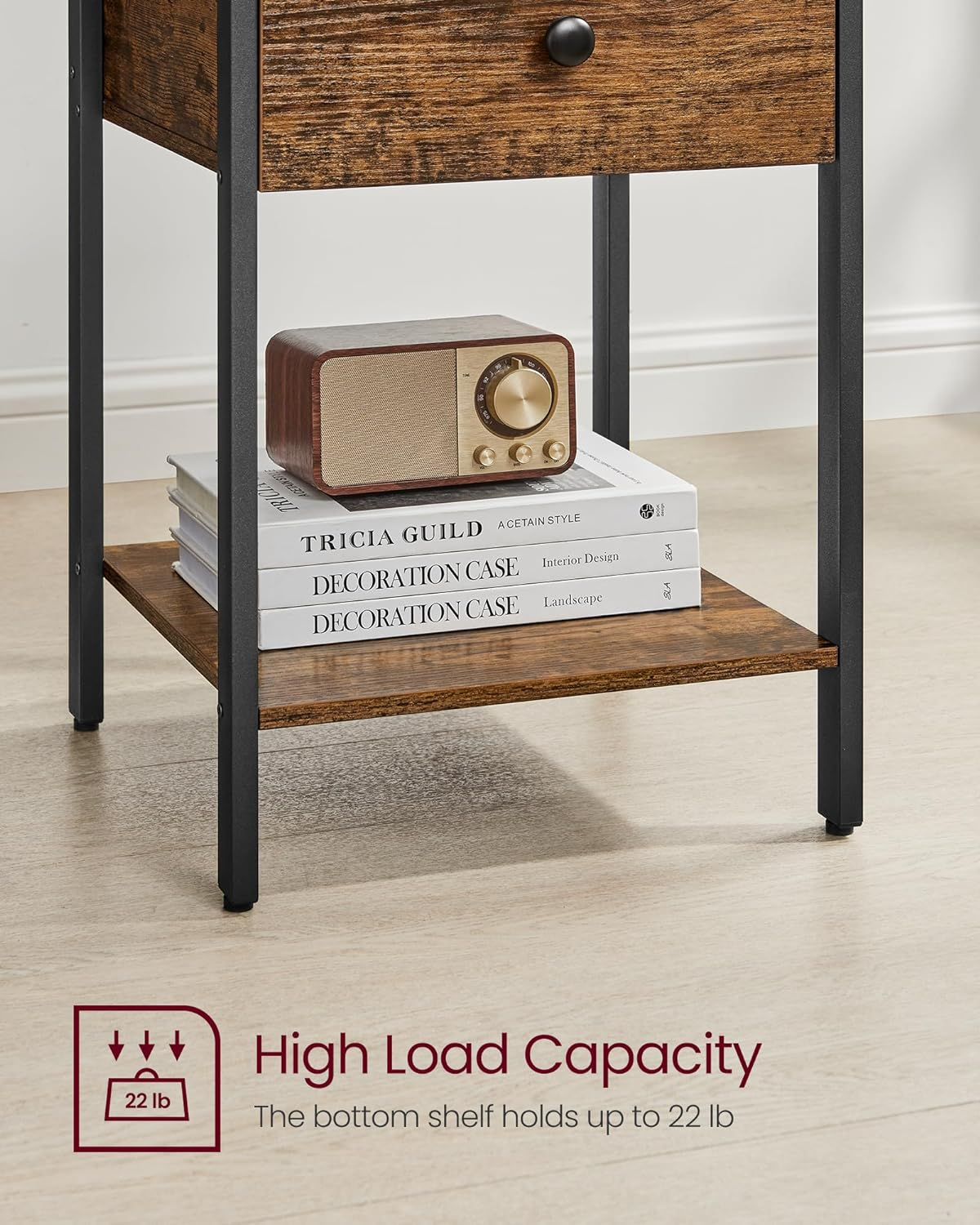 Brand New-Nightstand,End Tables,Side Tables with Drawer and Shelf, -$80/set (2pcs)