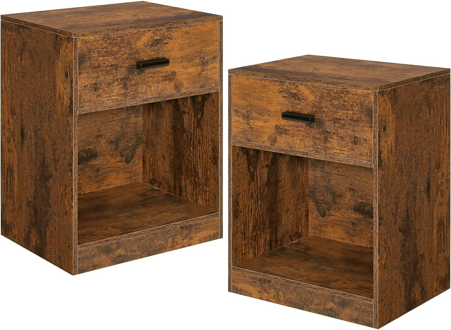 Brand New Nightstand 2-piece set with Drawer & Storage rack, nightstand,Country Brown, -$90/set(2pcs)