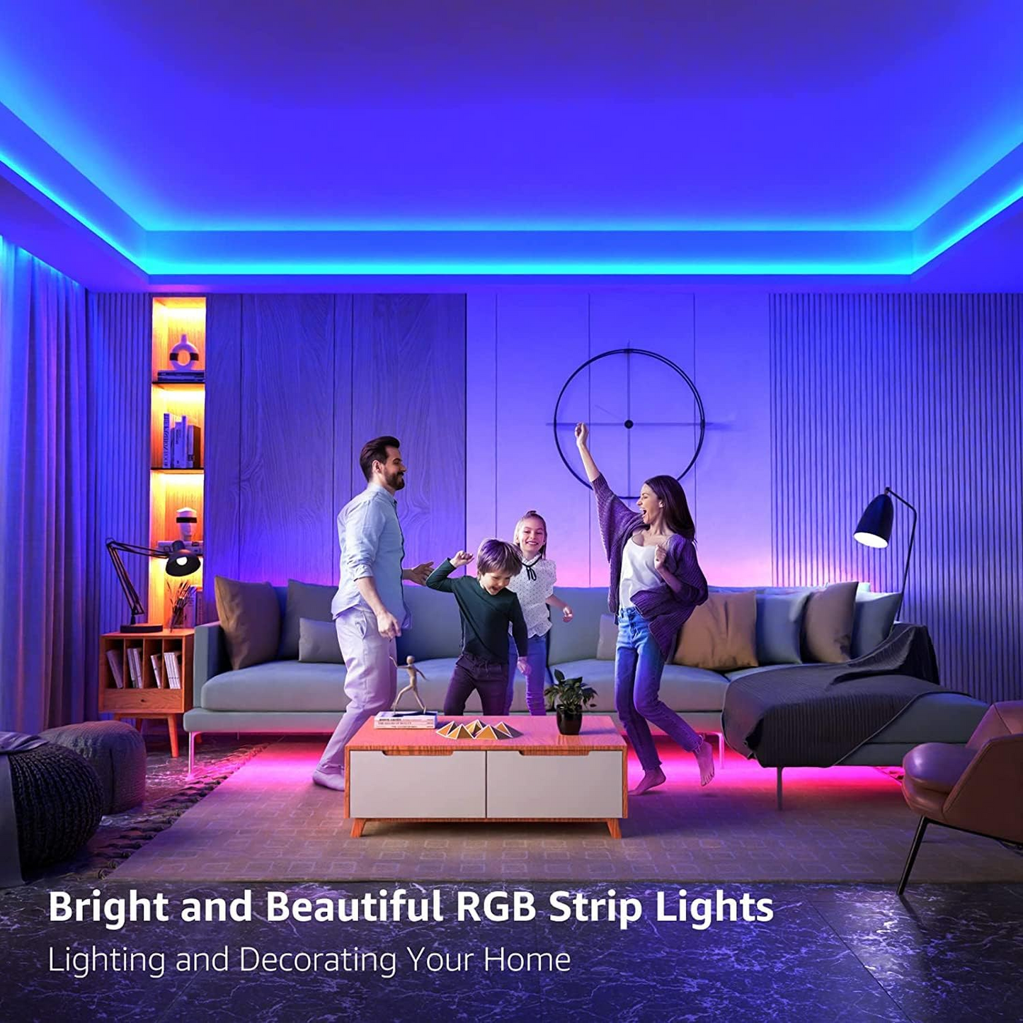 Brand New-LED Lights, 32.8ft Dimmable RGB LED Light Strips, 20 Colors Changing Light Strip with Remote Control, 10M*2,-$20