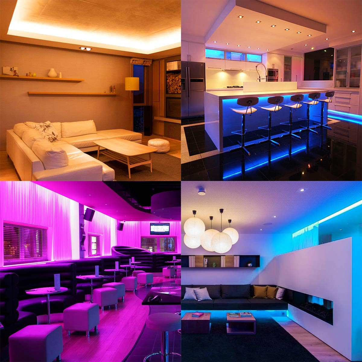 Brand New-LED Lights, 24.6ft Dimmable RGB LED Light Strips, 20 Colors w/Remote Control, 7.5M*2,-$15