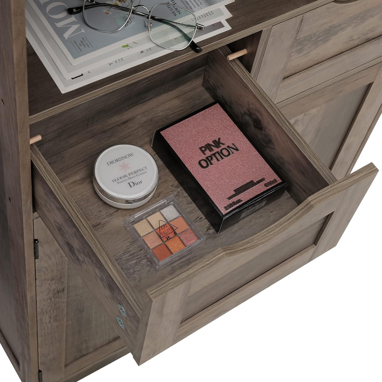 BNIB-Storage Cabinet w/2 Drawers,2 Doors & Adjustable Shelf, F/Living Room,Bedroom,Kitchen,Bathroom