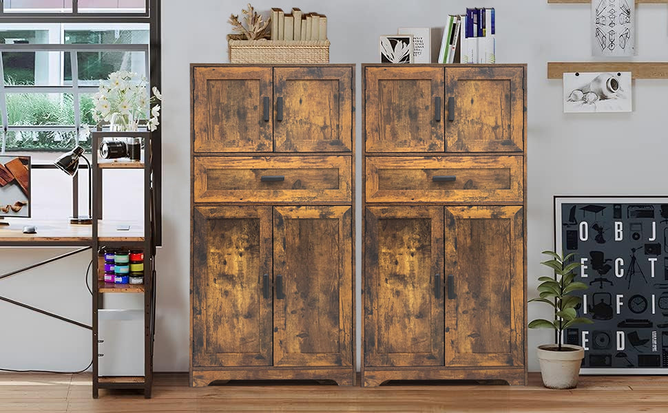 BNIB-Storage Cabinet w/4 doors ,1 drawer, Adjustable Shelf, F/Living Room,Bedroom,Kitchen,Bathroom