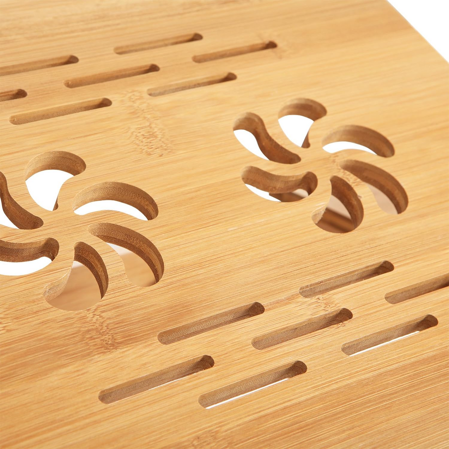 Brand New-Bamboo Laptop Desk, Serving Bed Tray, Breakfast Table Tilting Top with Drawer,-$40