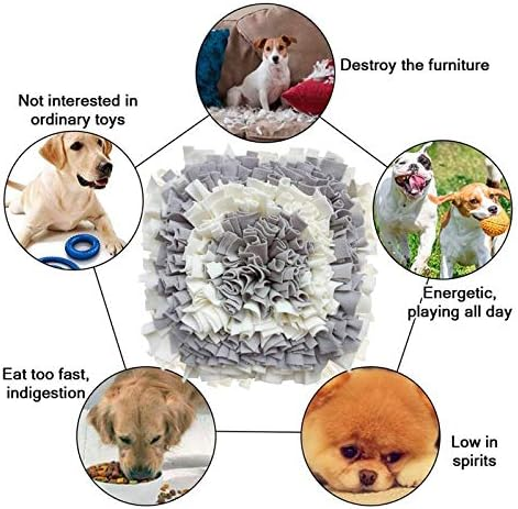 Brand New-Snuffle Mat Pet Dog Feeding Mat,Durable Interactive Dog Toys,Sniffing Training Pad, Gray