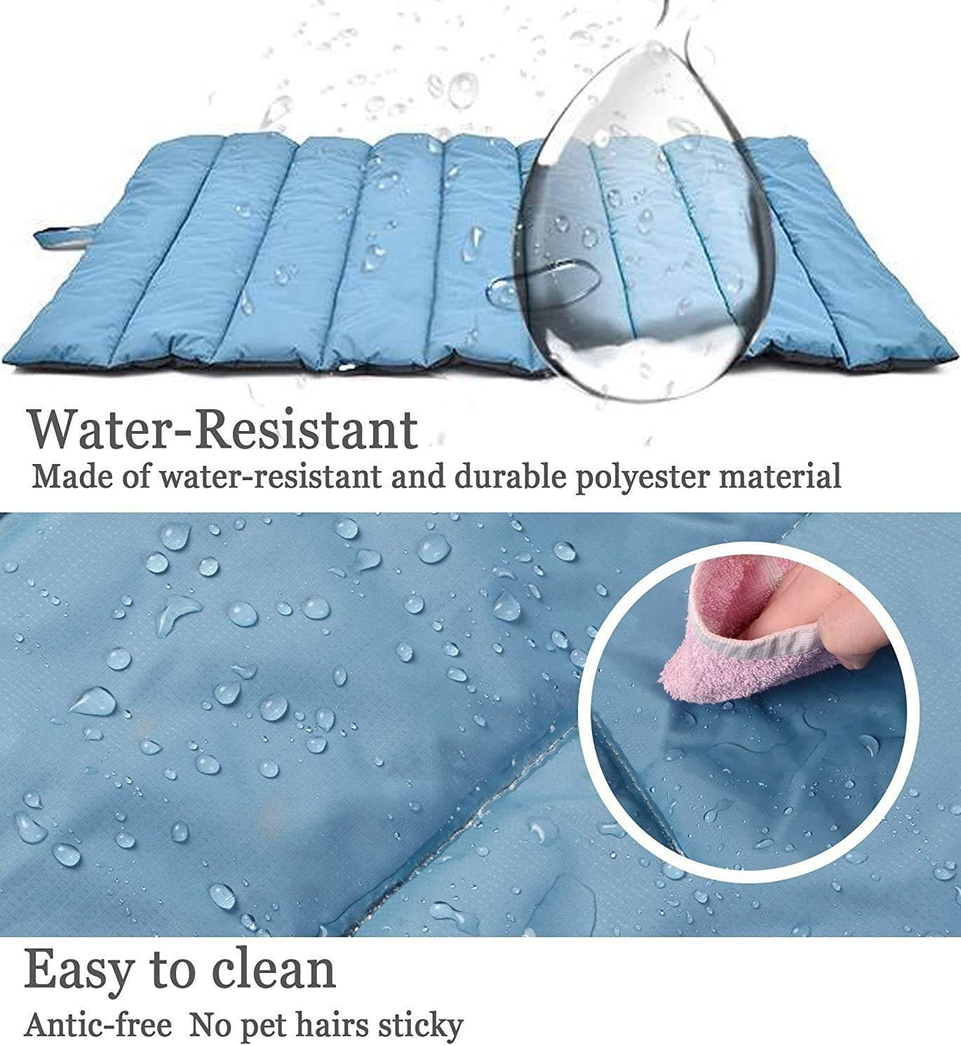 BNIB-Outdoor Waterproof Dog Bed,Washable,Water Resistant,Fit Indoor Outdoor Use for Dogs & Cat (47''x28'',Blue)-$25