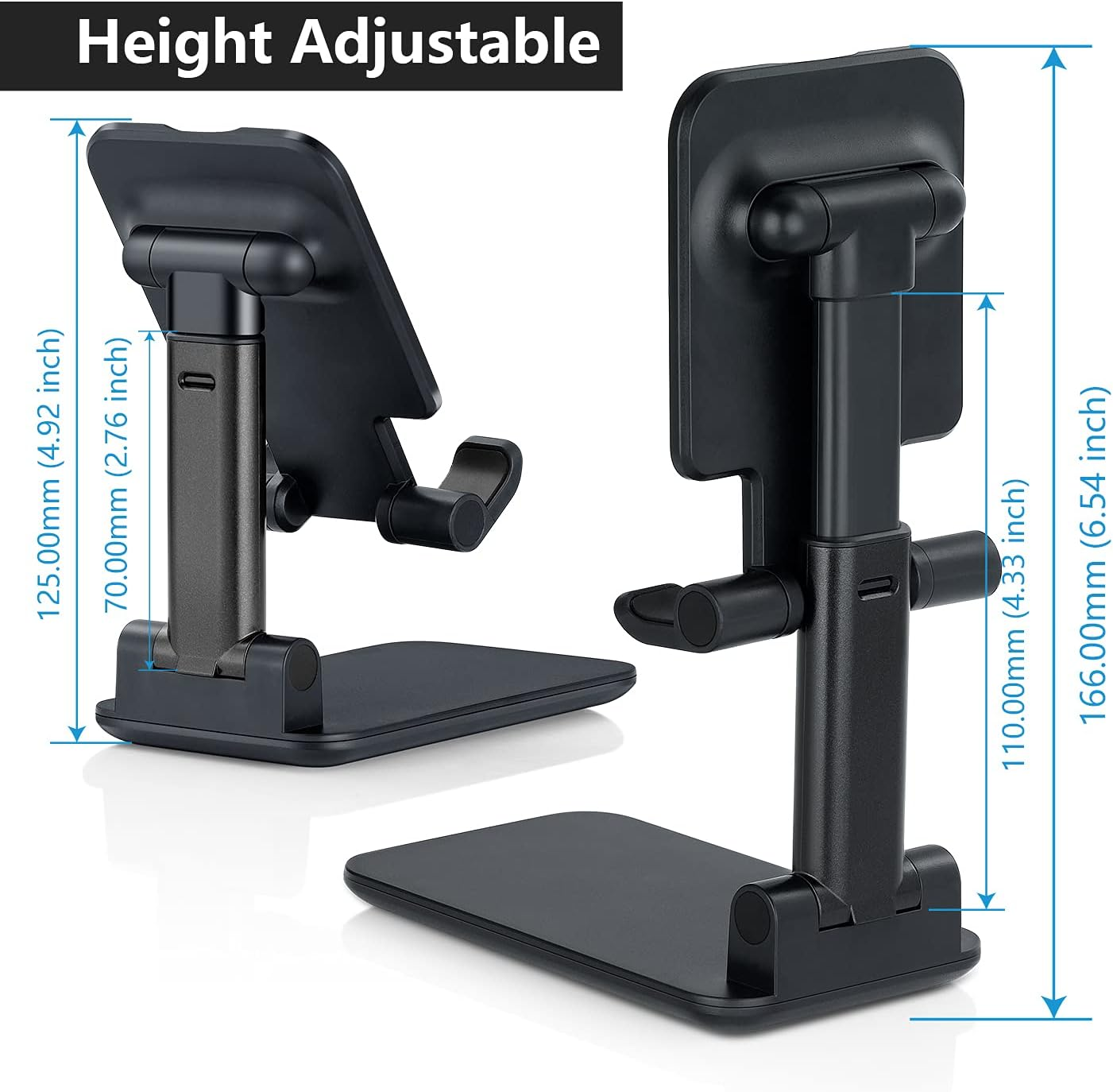 BNIB- Phone stand, adjustable Angle height foldable phone stand, compatible with all phones /Kindle/Switch,