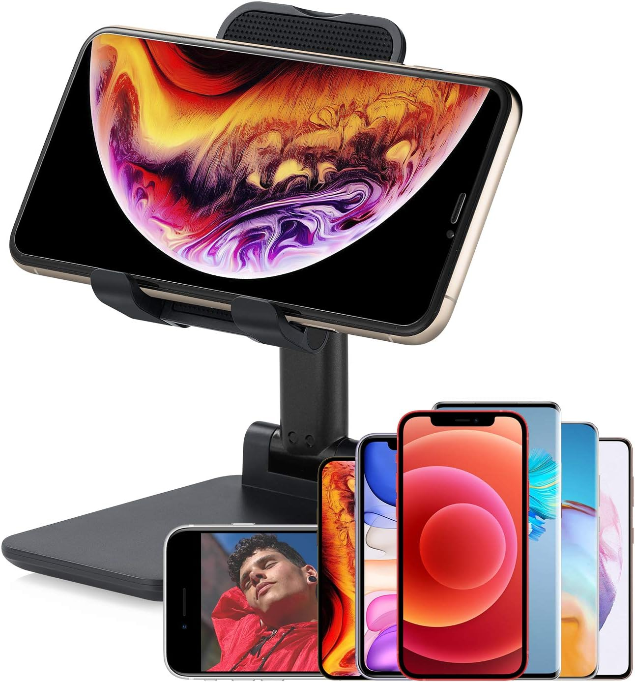 BNIB- Phone stand, adjustable Angle height foldable phone stand, compatible with all phones /Kindle/Switch,