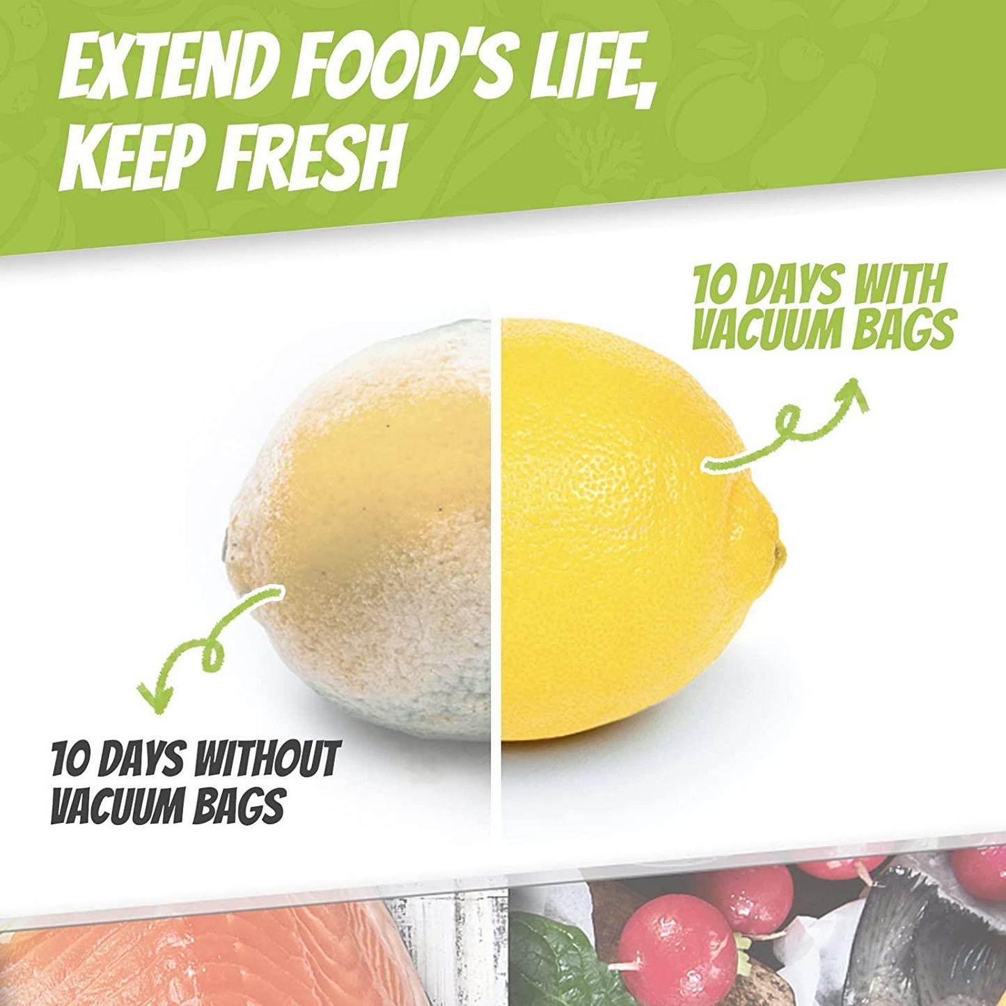 BNIB-Sous Vide Bags Kit, RIIMONE 23-pack Reusable Vacuum Food Storage Bags with 3 Sizes ,-$25