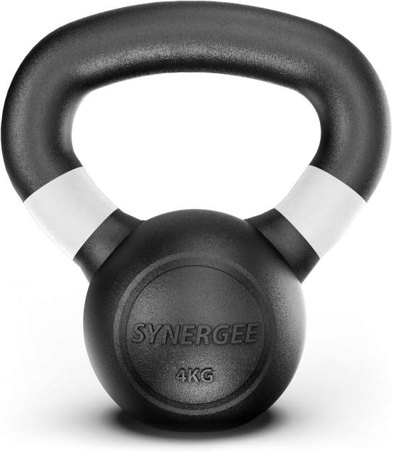 Brand New Synergee Cast Iron Kettlebells Black Matte Kettlebell Weights for Strength Training