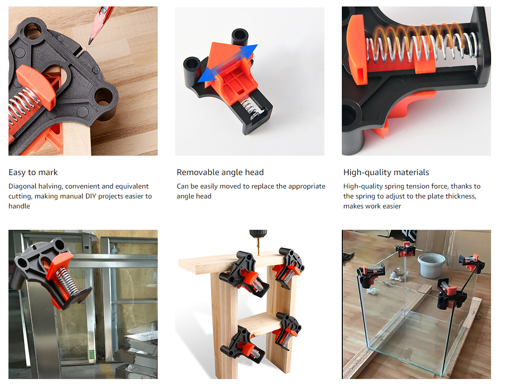 BNIB-Corner Tensioner Angle Tensioner Set, 60/90/120 Degree Wooden Clamps,Board Thicknesses 5-22 mm, -$15