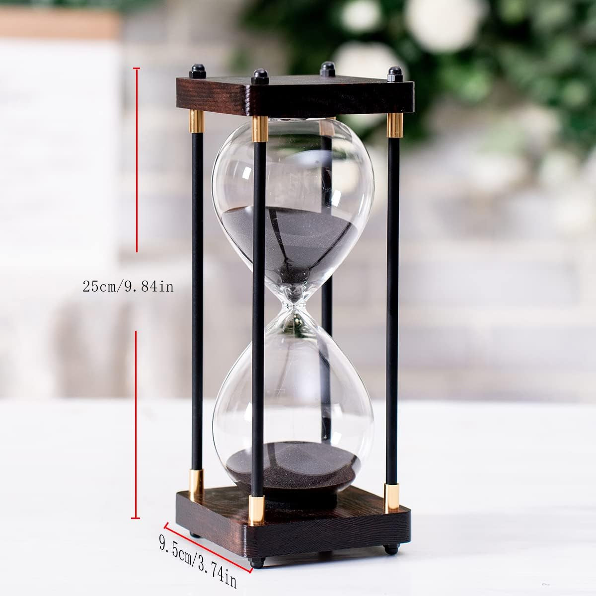 BNIB-Large Hourglass Sand Timer 60 Minutes, Decorative Sandglass Clock, Modern Hour Glass Timers
