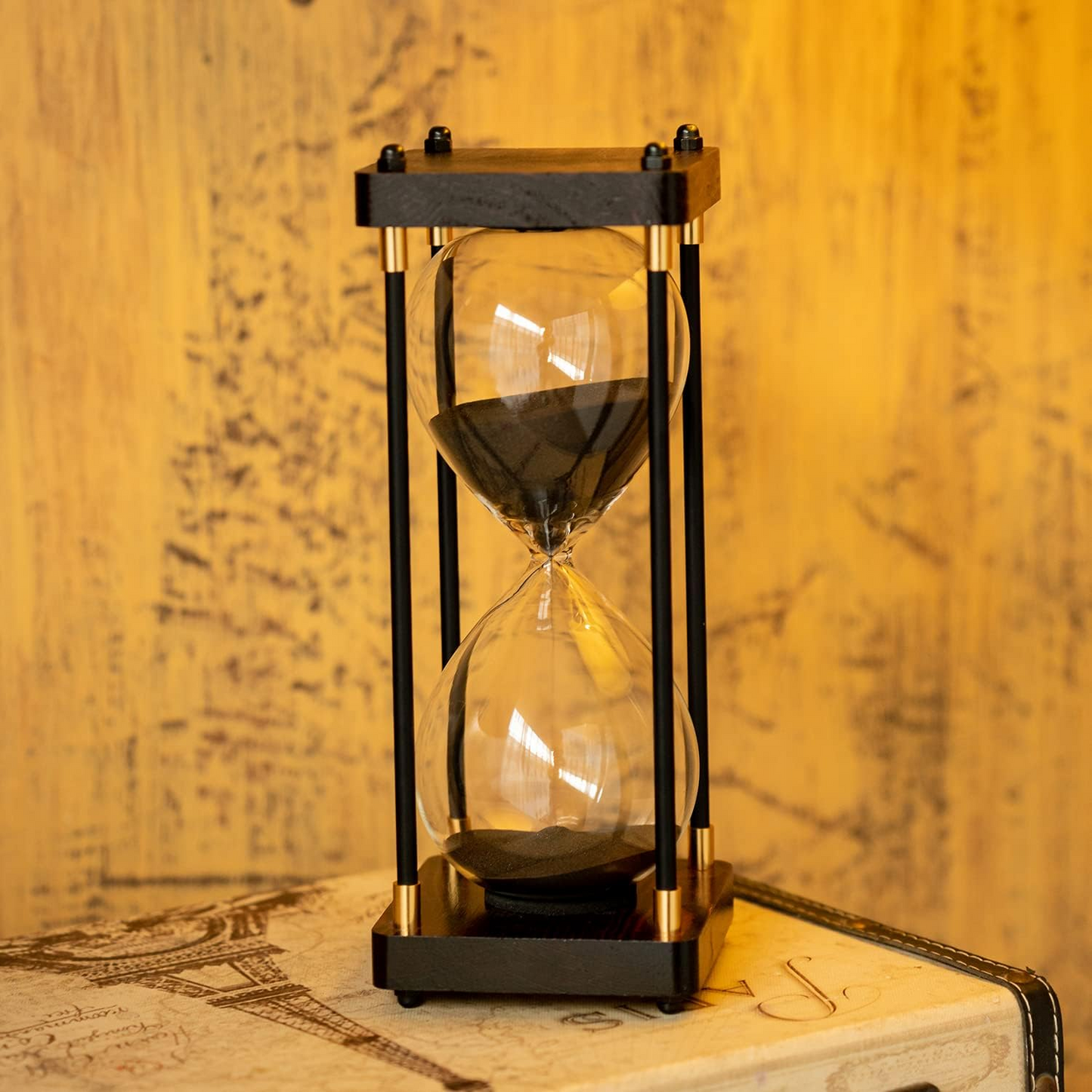 BNIB-Large Hourglass Sand Timer 60 Minutes, Decorative Sandglass Clock, Modern Hour Glass Timers