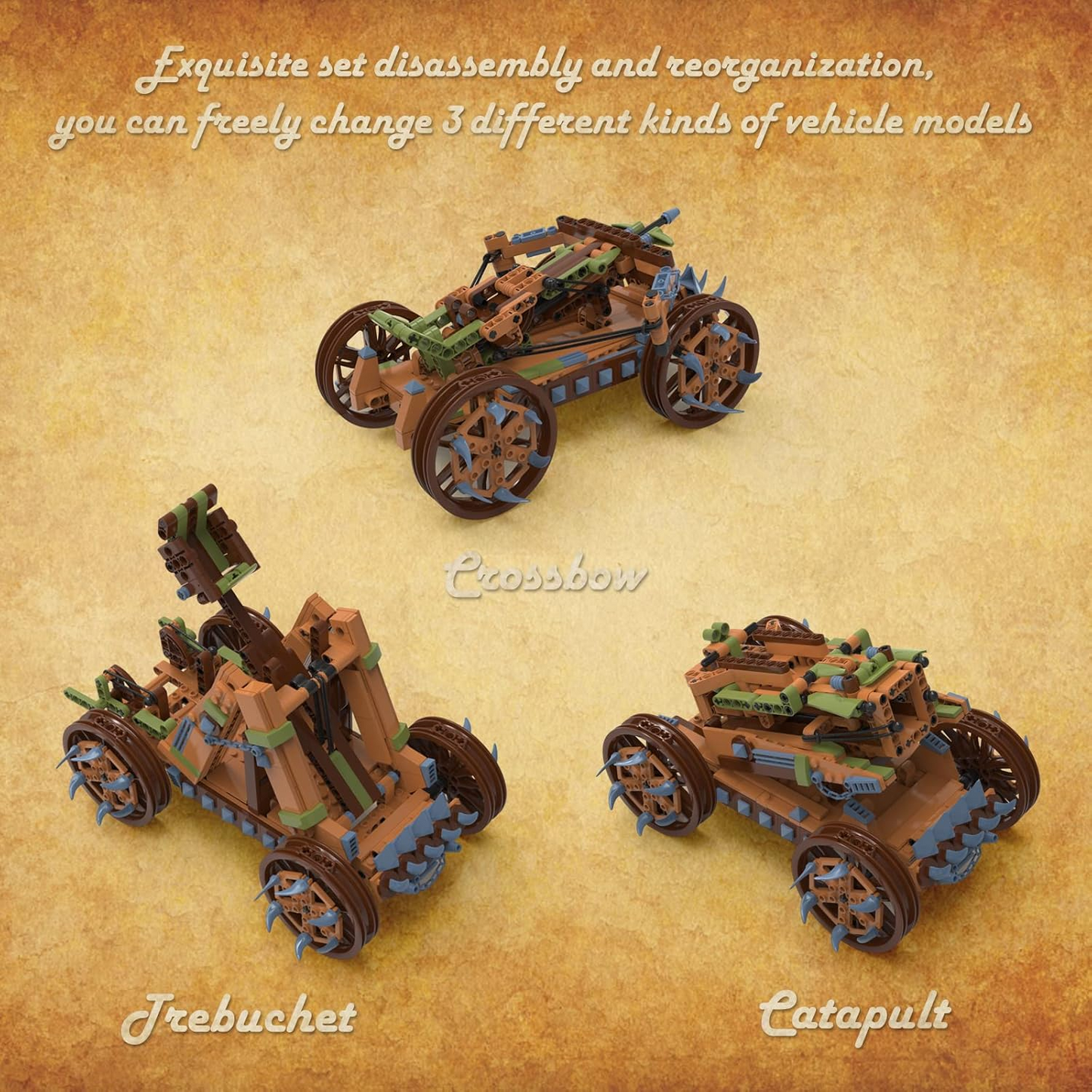 BNIB- Medieval Model Building Block Toys for Boy Adult, 3 in 1 Block Toys