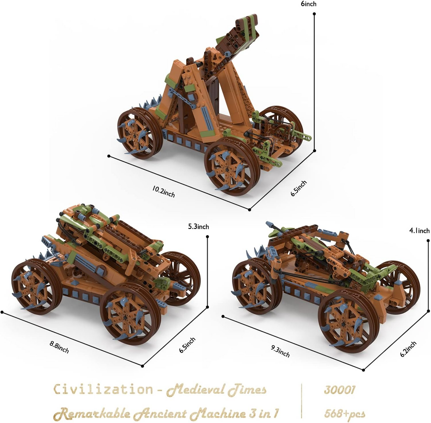 BNIB- Medieval Model Building Block Toys for Boy Adult, 3 in 1 Block Toys