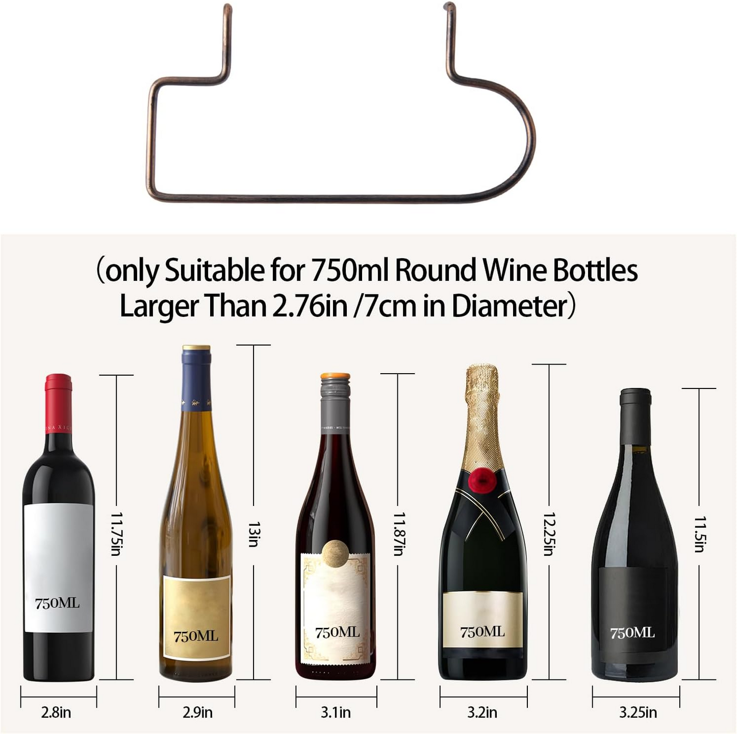 BNIB-Wall Mounted Wine Rack w/Wine Cork Holder,Home Bar Decorations,Wine Lover Gift