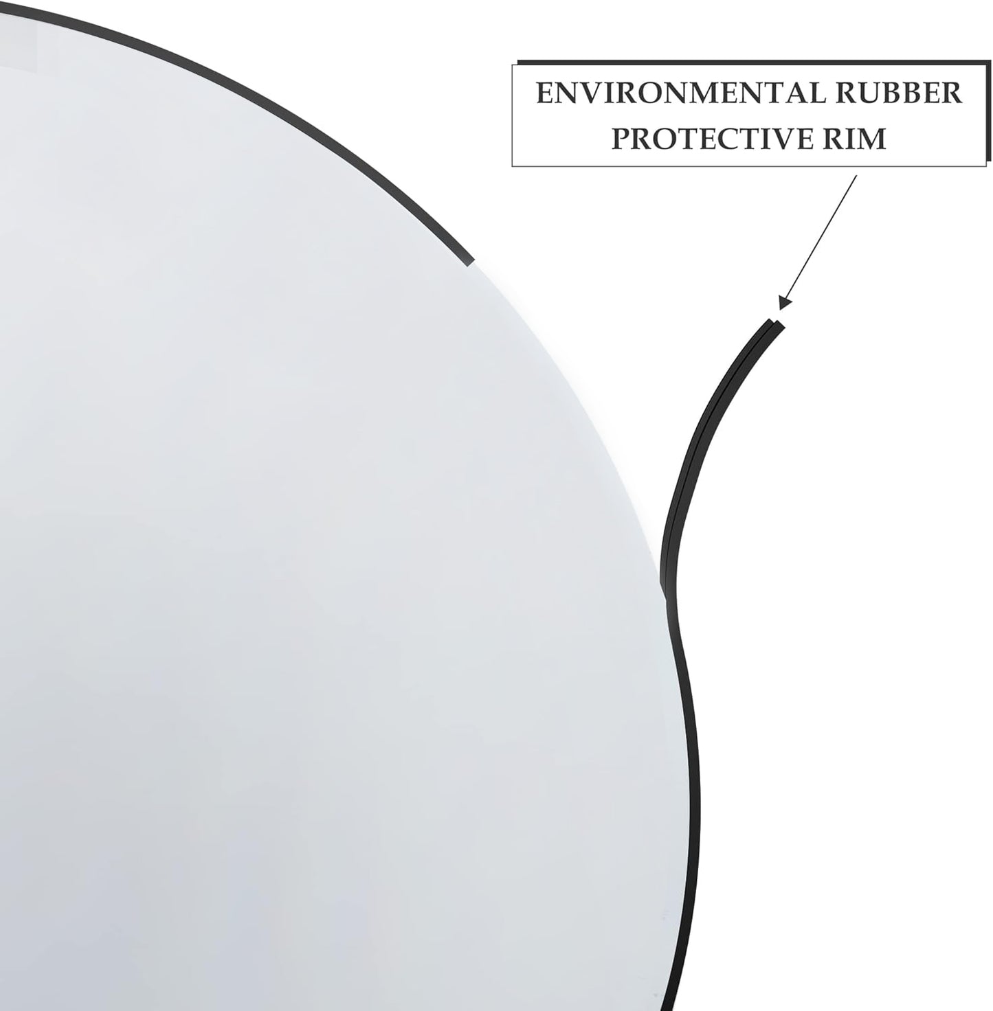 BNIB-Arcus Home LED Backlit Frameless Round Wall Mirror 26" x26"