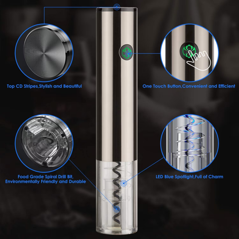 Brand New Electric Wine Opener only need to use USB charging 2.5 hours to open about 60 bottles