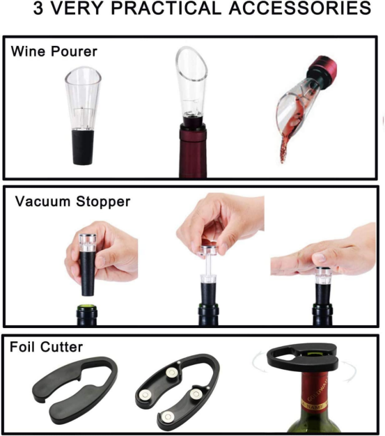 Brand New Electric Wine Opener only need to use USB charging 2.5 hours to open about 60 bottles