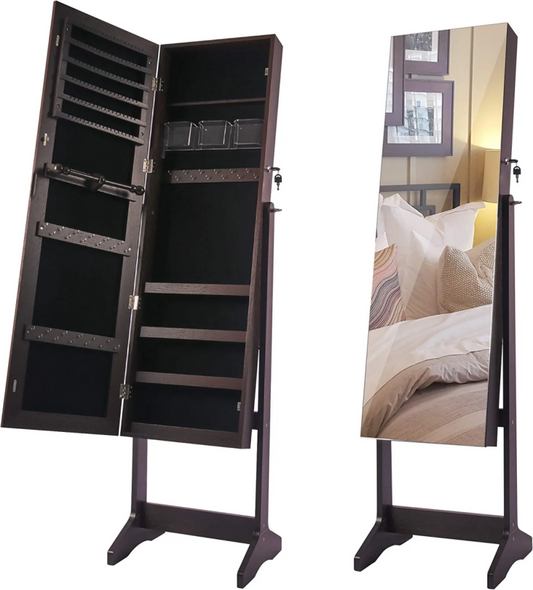 Brand New -Vintage color wooden jewelry cabinet (brown) -$100 each