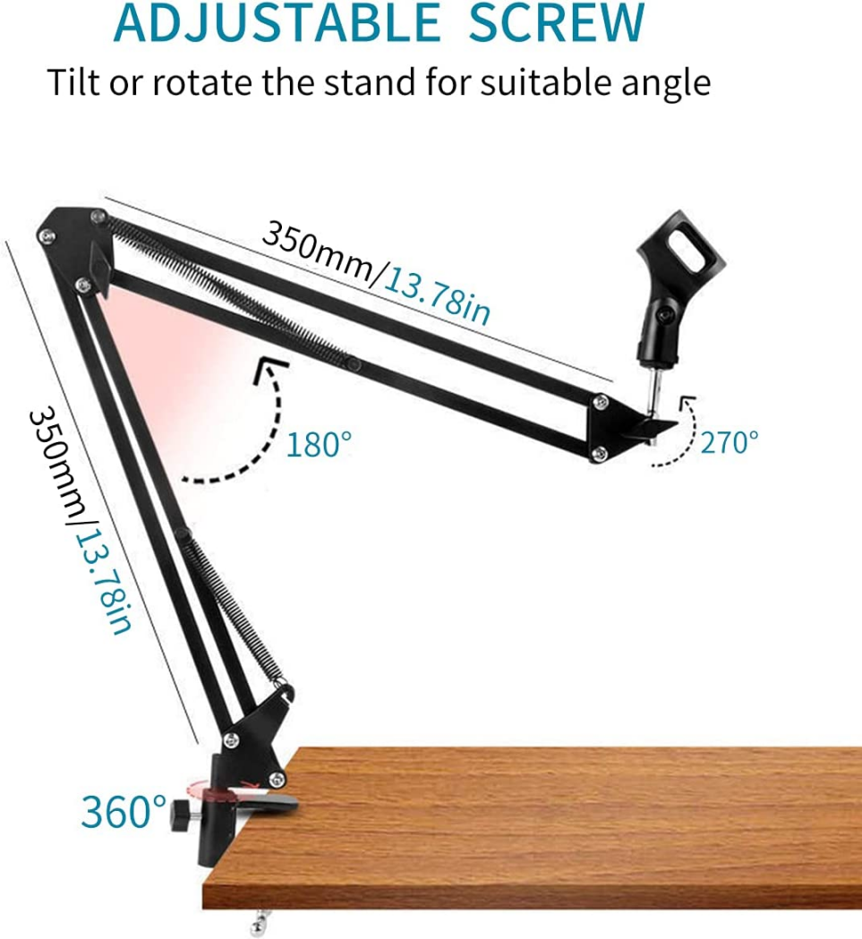 Brand New 360° Rotary folding microphone stand boom suspension bracket -$12 each