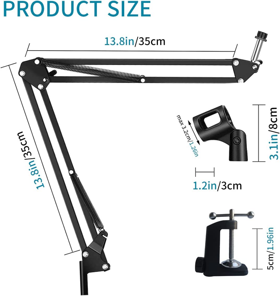 Brand New 360° Rotary folding microphone stand boom suspension bracket -$12 each