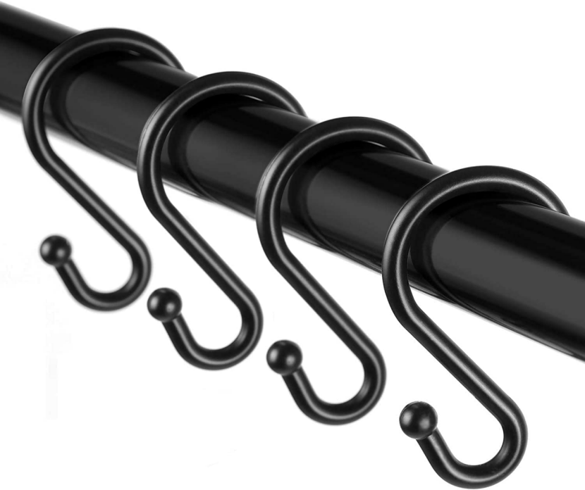 Brand New Metal Heavy Duty rust-proof S-Hooks, 36 pack (black & Silver) -$10