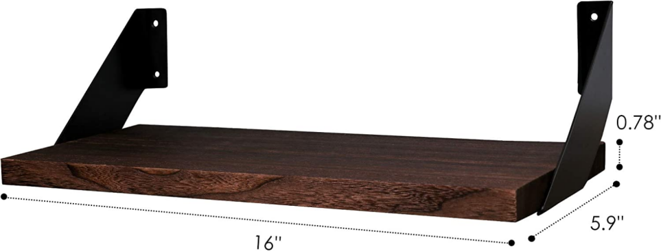 Brand New Wall mounted floating shelf Country wood Storage rack - set of 2, -$20