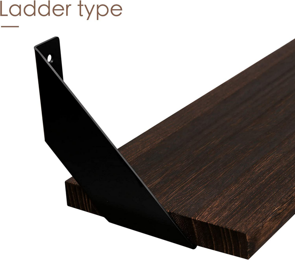 Brand New Wall mounted floating shelf Country wood Storage rack - set of 2, -$20