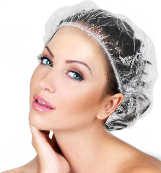 BNIB-Shower Cap Disposable, thickened and waterproof. Home, hotel, hair salon use, portable travel, -$15