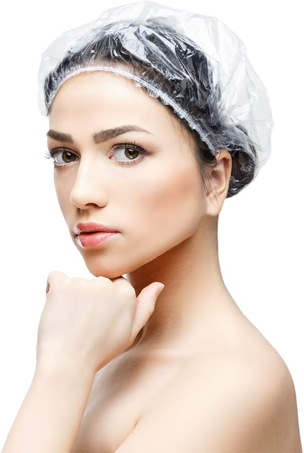 BNIB-Shower Cap Disposable, thickened and waterproof. Home, hotel, hair salon use, portable travel, -$15