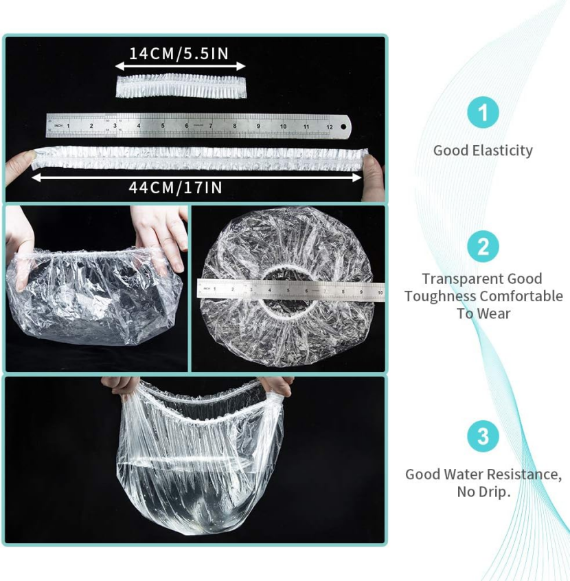 BNIB-Shower Cap Disposable, thickened and waterproof. Home, hotel, hair salon use, portable travel, -$15