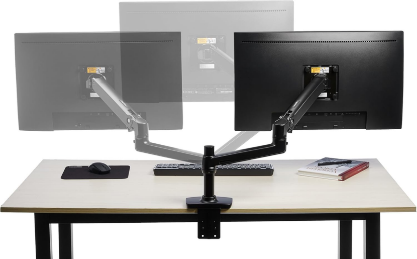 BNIB-Amazon Basics Single Monitor Arm | Ergonomic Desktop Mount to Boost Productivity