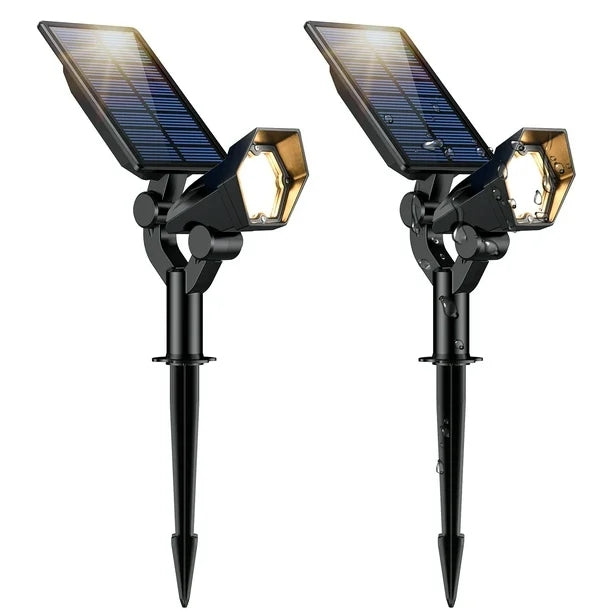 BNIB-RUNACC LED Solar Spotlights IP65 Waterproof Solar Landscape Light Outdoor Solar Light,2 Pcs,