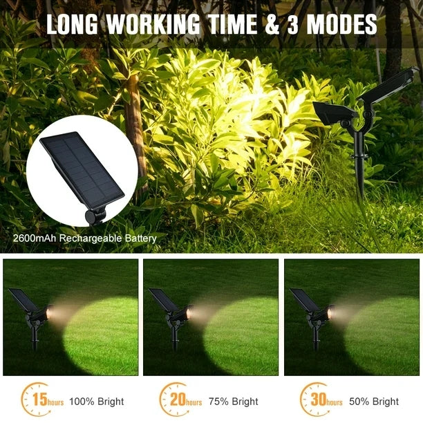 BNIB-RUNACC LED Solar Spotlights IP65 Waterproof Solar Landscape Light Outdoor Solar Light,2 Pcs,