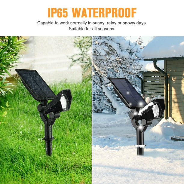 BNIB-RUNACC LED Solar Spotlights IP65 Waterproof Solar Landscape Light Outdoor Solar Light,2 Pcs,