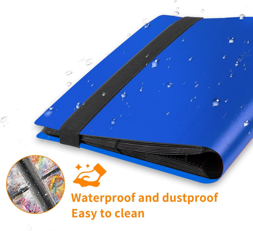 BNIB-Trading Card Binder 4 Pokect, 22 Pages 176 Pokects Card Holder, Waterproof Hockey Card Binde